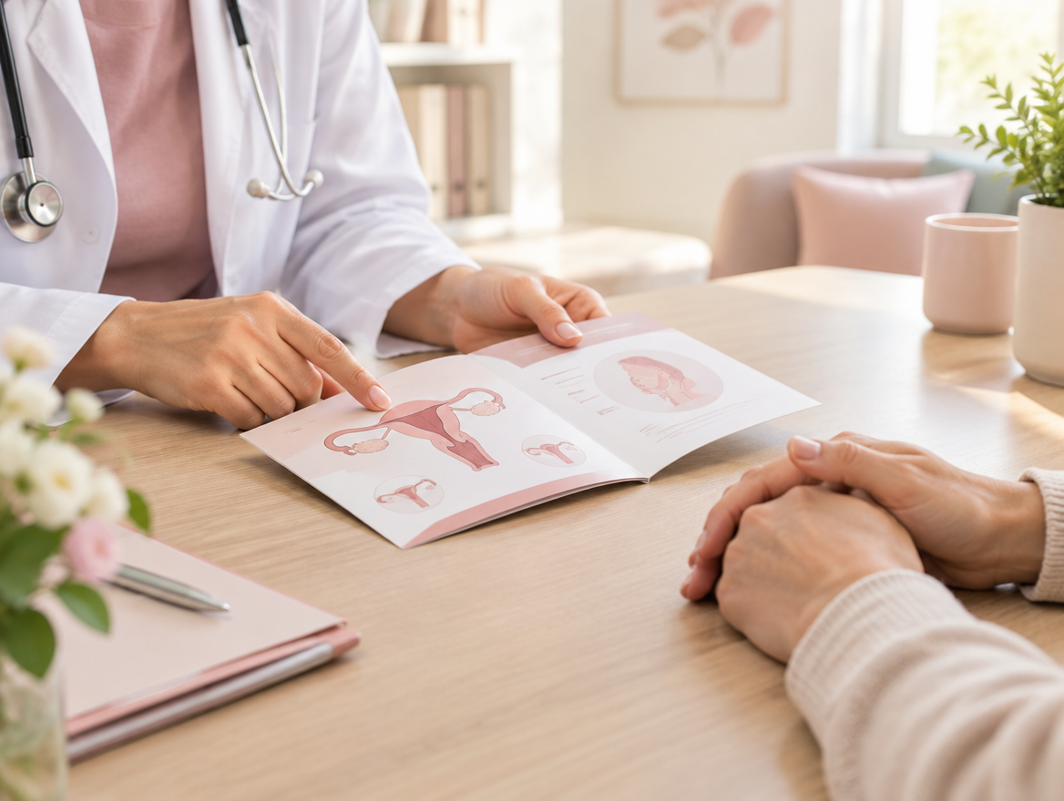 Consultation avec la médecin